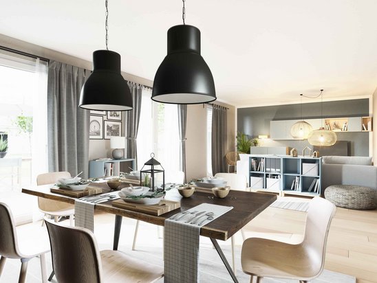 Blick in das Wohnzimmer des Edition Clever 138 Plus