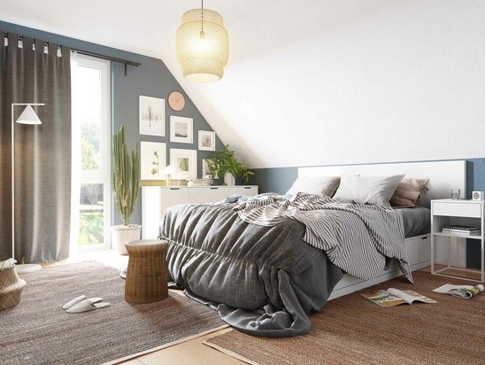 Ausblick in das Schlafzimmer des Edition Clever 138 Plus