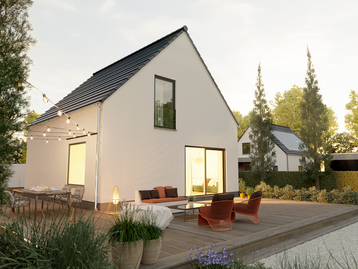 Das Raumwunder 100 Novo mit Blick auf die Terrasse und Sitzfenster