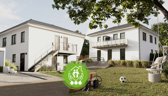 3-Familienhaus 180 qm in weiß