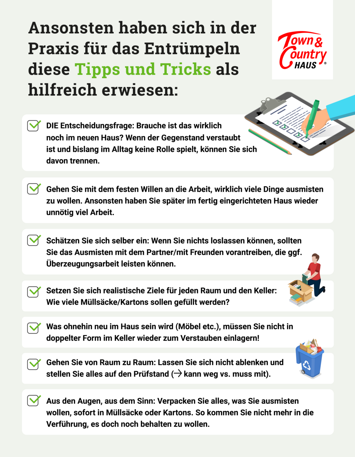 Infografik-Checkliste-2-Tipps-Tricks-Entruempeln Tipps und Tricks Umzug